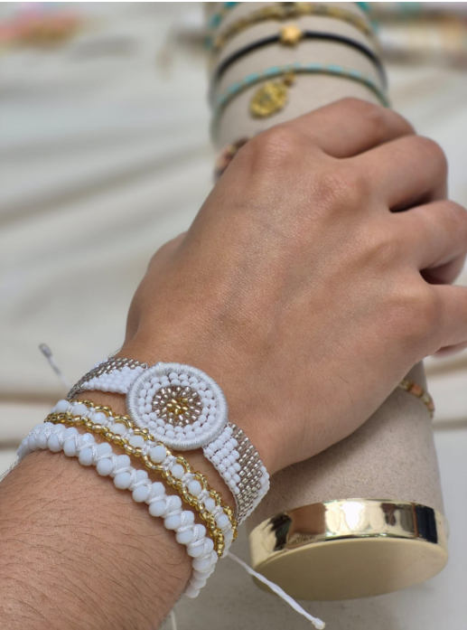 SET DE PULSERAS BLANCO DIVINO