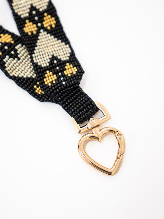 PORTACELULAR CORAZONES PLATA