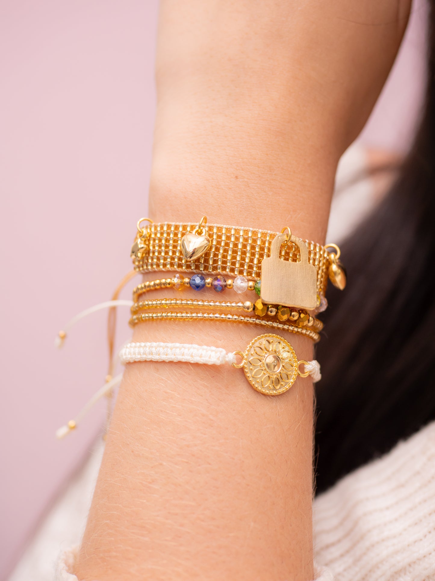 SET DESTELLOS DORADOS