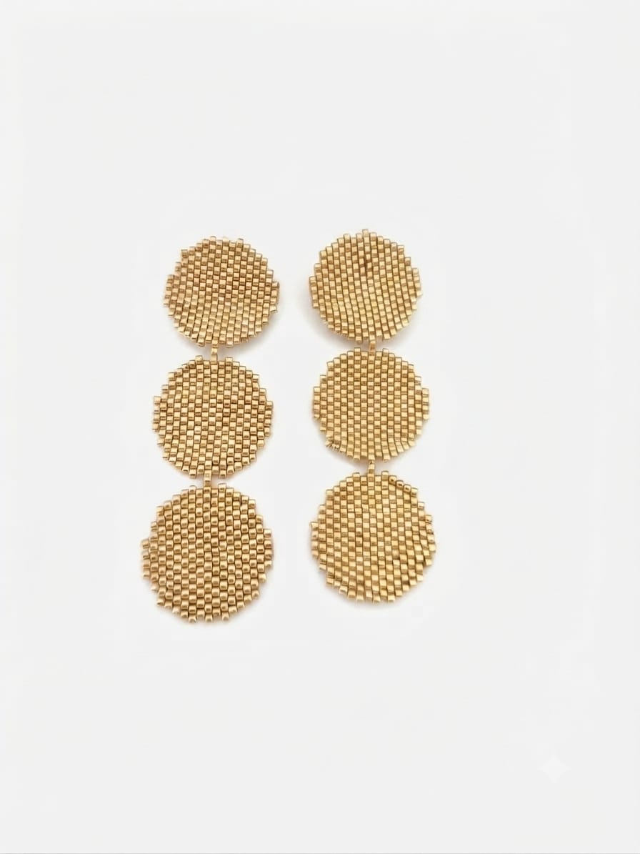Aretes Círculos Triples en Miyuki