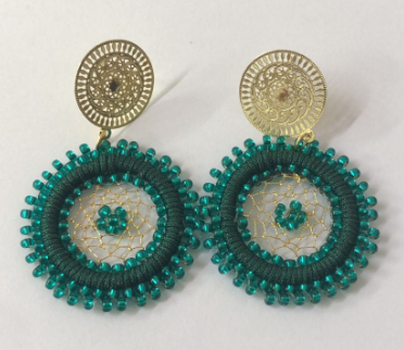 ARETES ATRAPASUEÑOS ESMERALDA