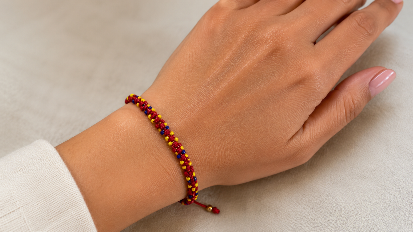 Pulsera Macramé Tricolor