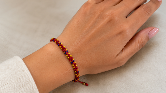 Pulsera Macramé Tricolor