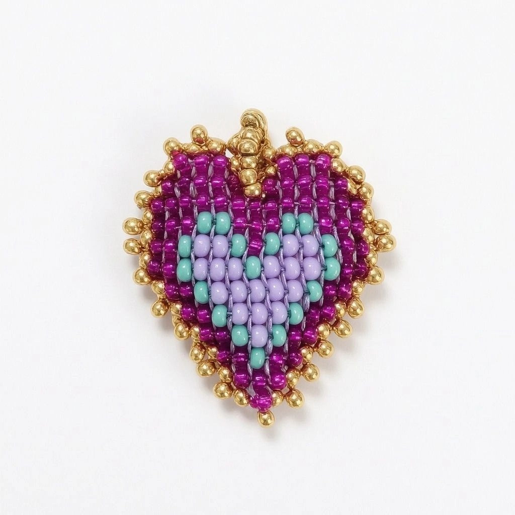 Dije Corazón Fucsia
