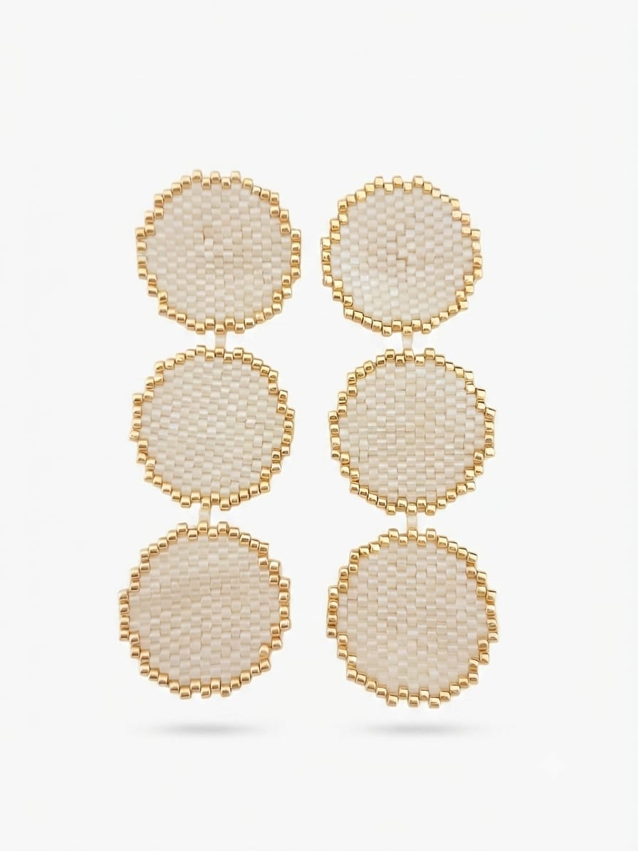 Aretes Círculos Triples en Miyuki